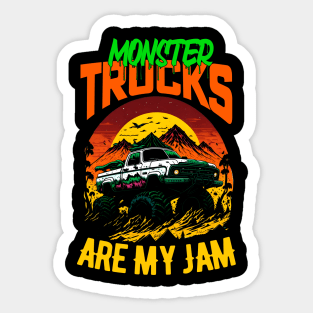 Monster Truck are my Jam Funny Sticker